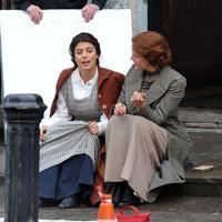 Alessandra Mastronardi and Denise Gough on the set of 'Titanic: Blood and Steel'  | Picture 97117